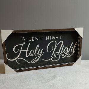 Hobby Lobby Black and White Silent Night Sign